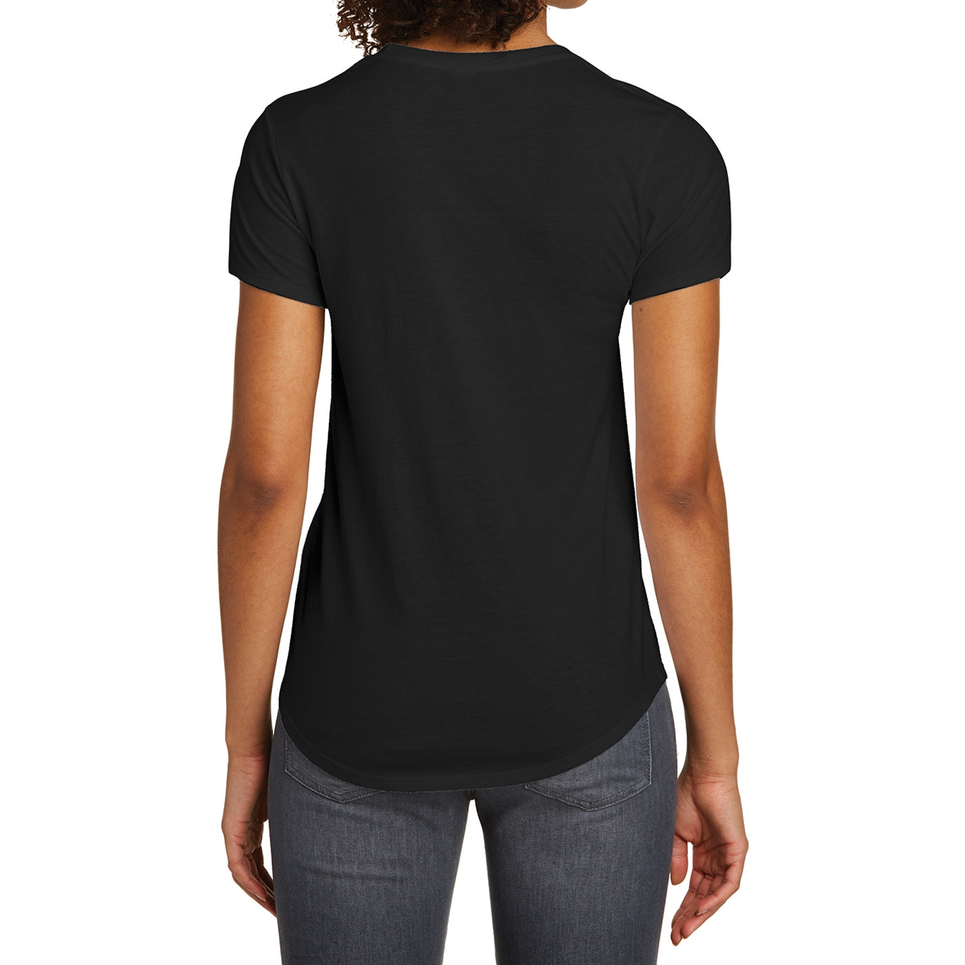 Women's Juniors Scoop Neck Very Important Tee - Black