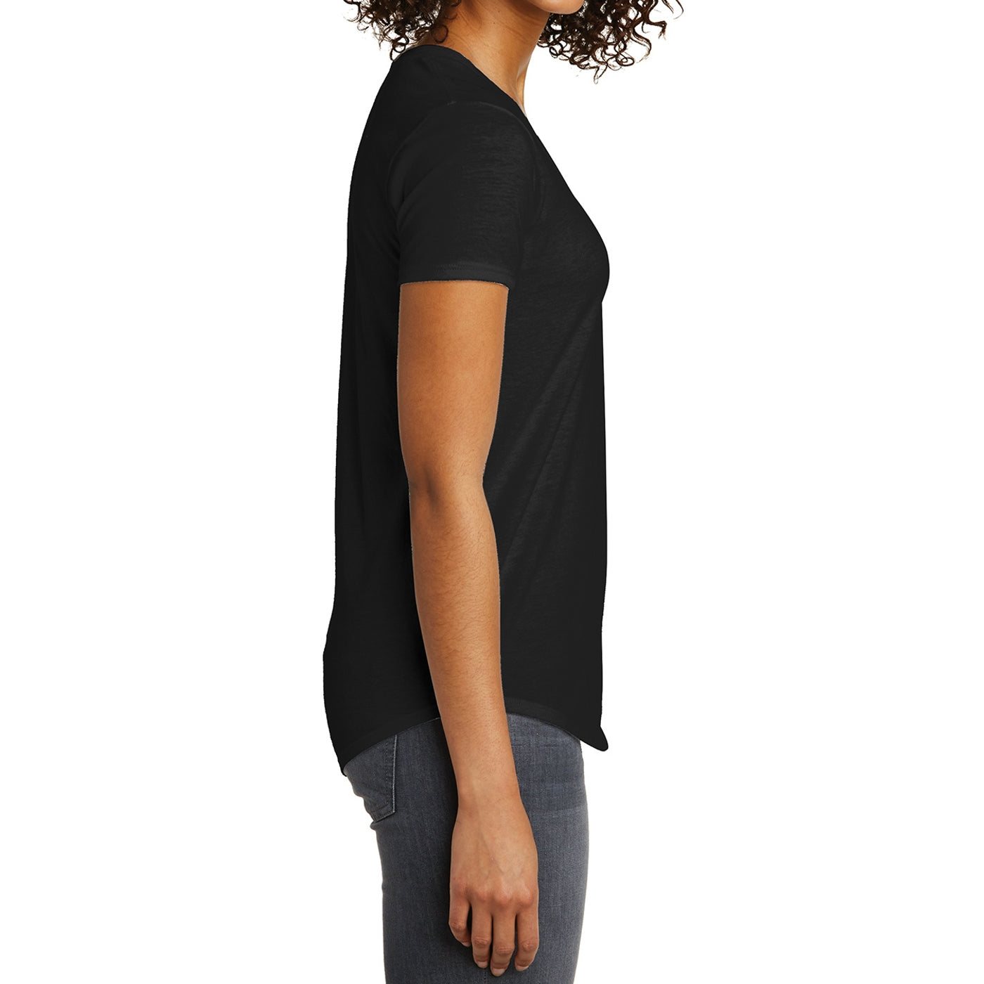 Women's Juniors Scoop Neck Very Important Tee - Black