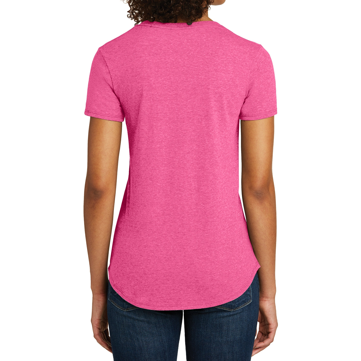 Women's Juniors Scoop Neck Very Important Tee - Fuchsia Frost