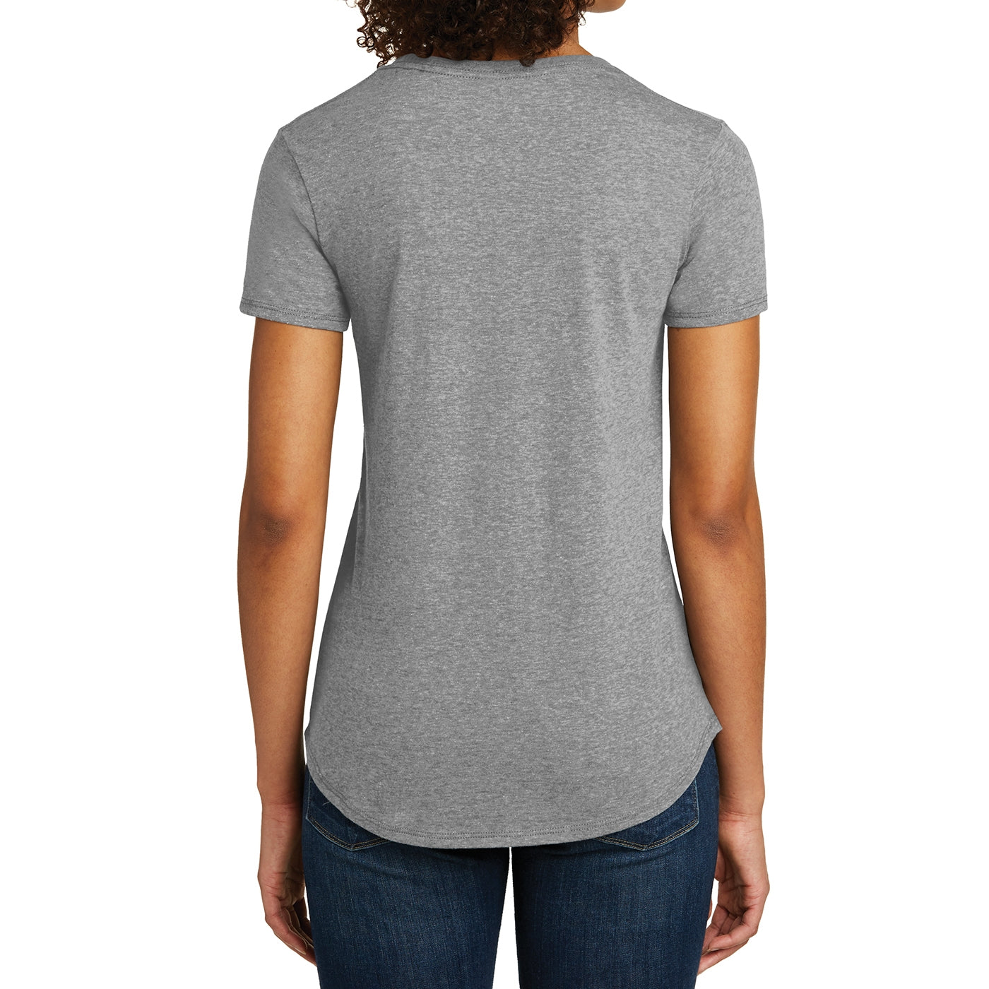 Women's Juniors Scoop Neck Very Important Tee - Grey Frost