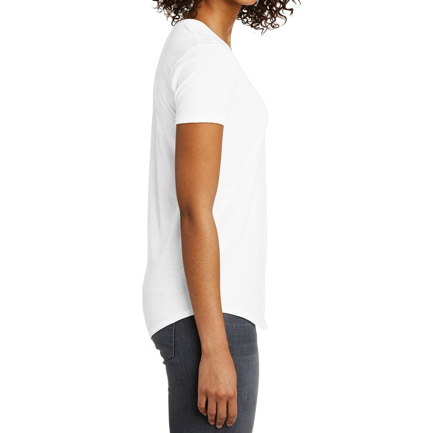 Women's Juniors Scoop Neck Very Important Tee - White