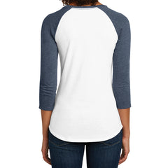 Women's Juniors Very Important Tee 3/4-Sleeve Raglan - Heathered Navy/ White