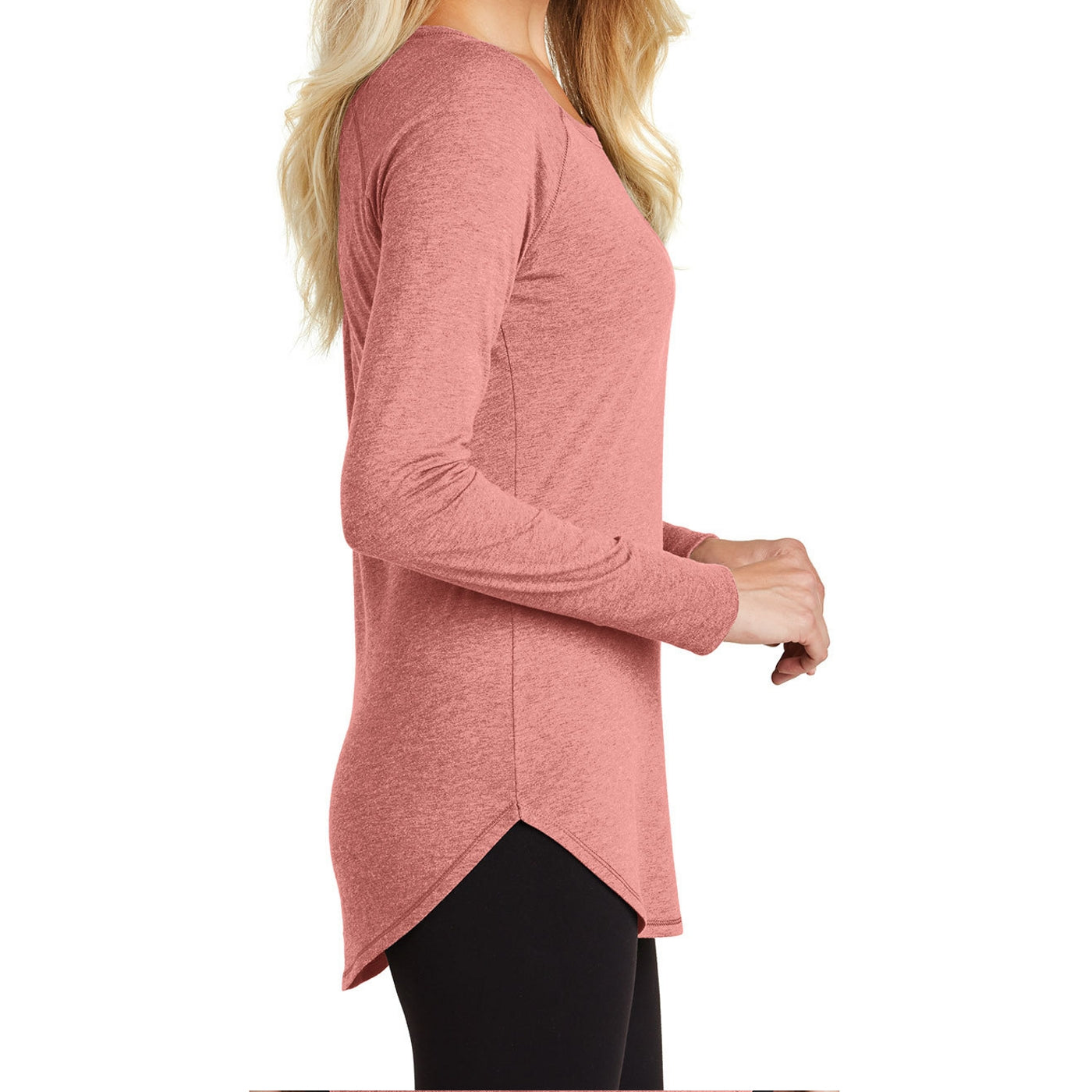 Women's Perfect Tri Long Sleeve Tunic - Blush Frost