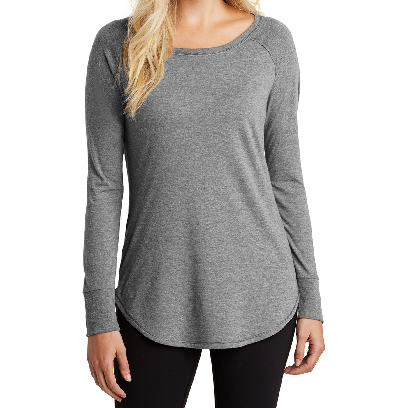 Women's Perfect Tri Long Sleeve Tunic - Grey Frost