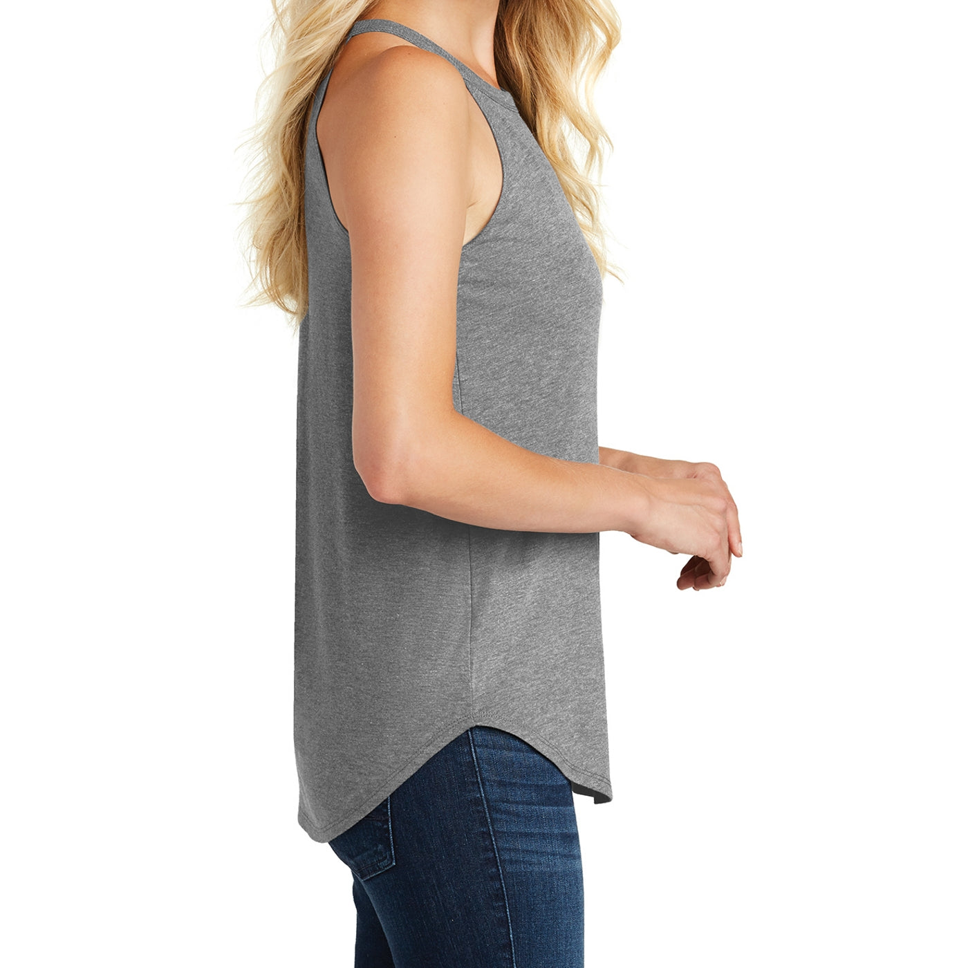 Women's Perfect Tri Rocker Tank - Grey Frost