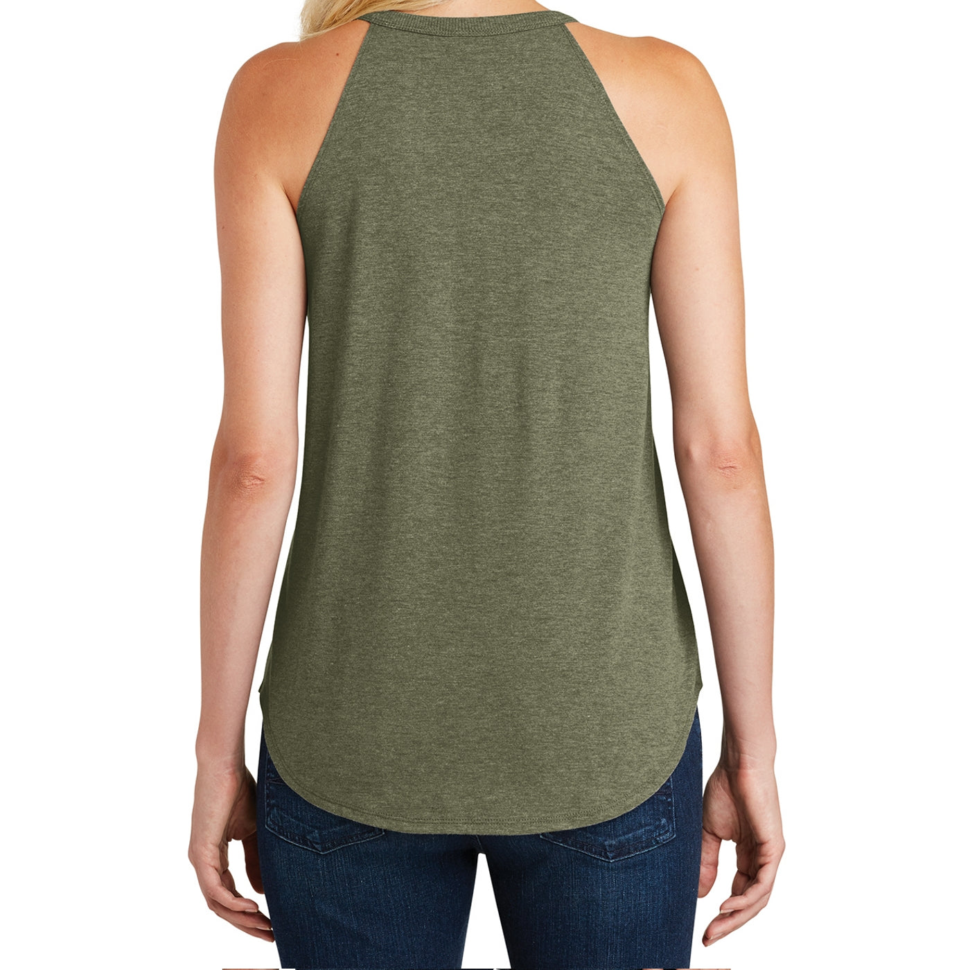 Women's Perfect Tri Rocker Tank - Military Green Frost