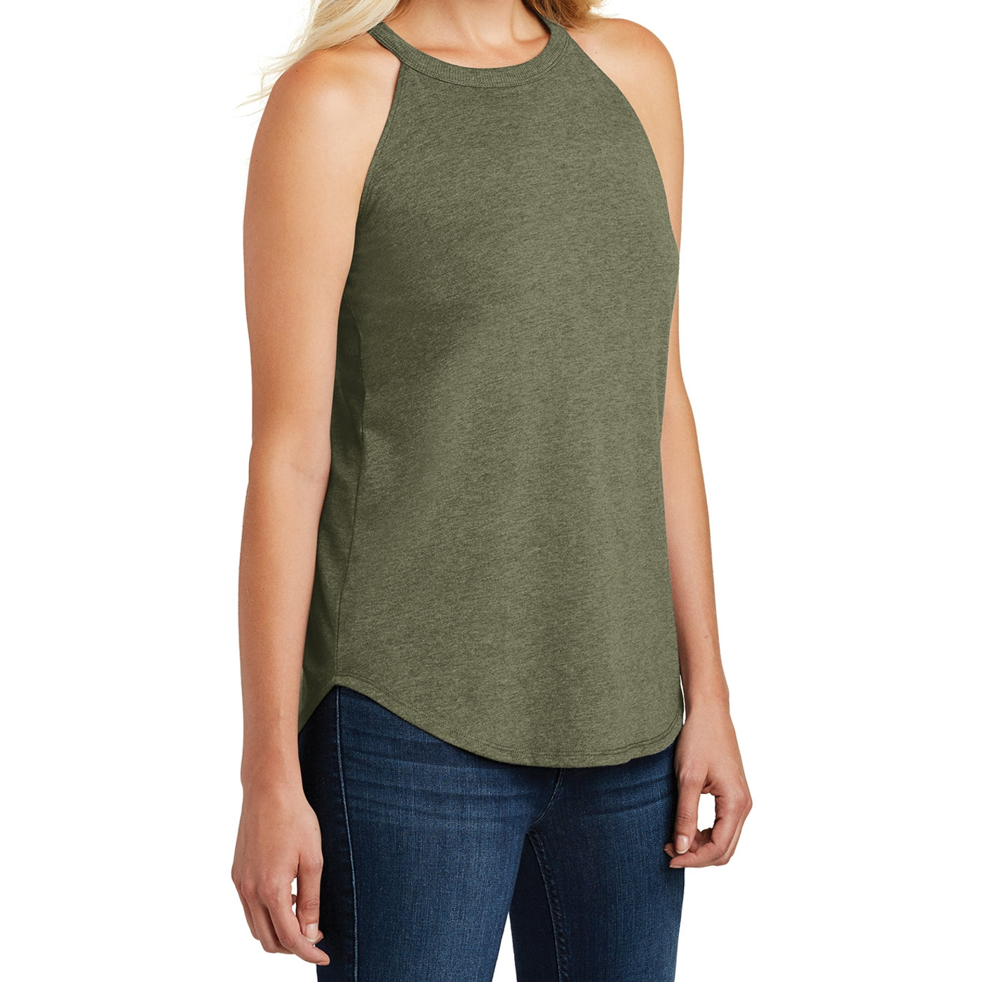 Women's Perfect Tri Rocker Tank - Military Green Frost
