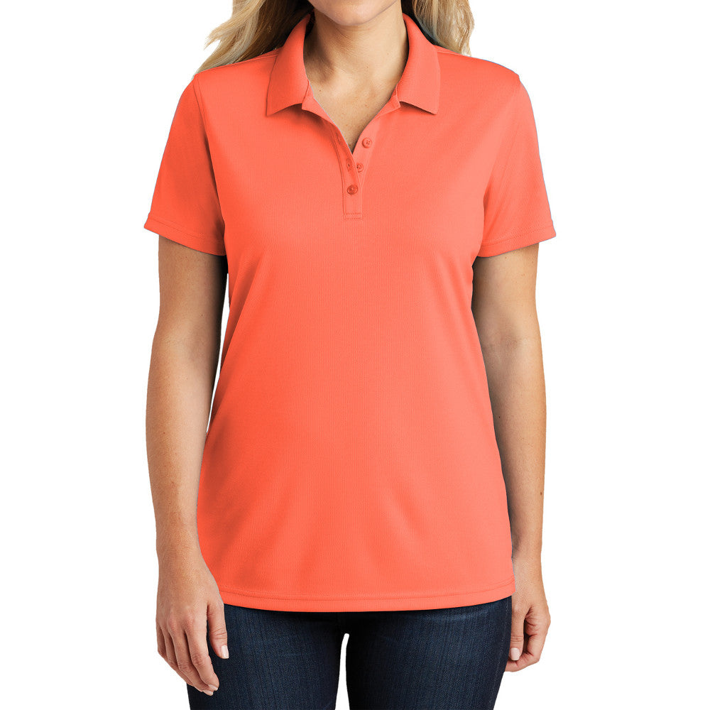 Women's Moisture-Wicking Dry Zone Short Sleeve UV Micro-Mesh Polo Shirt