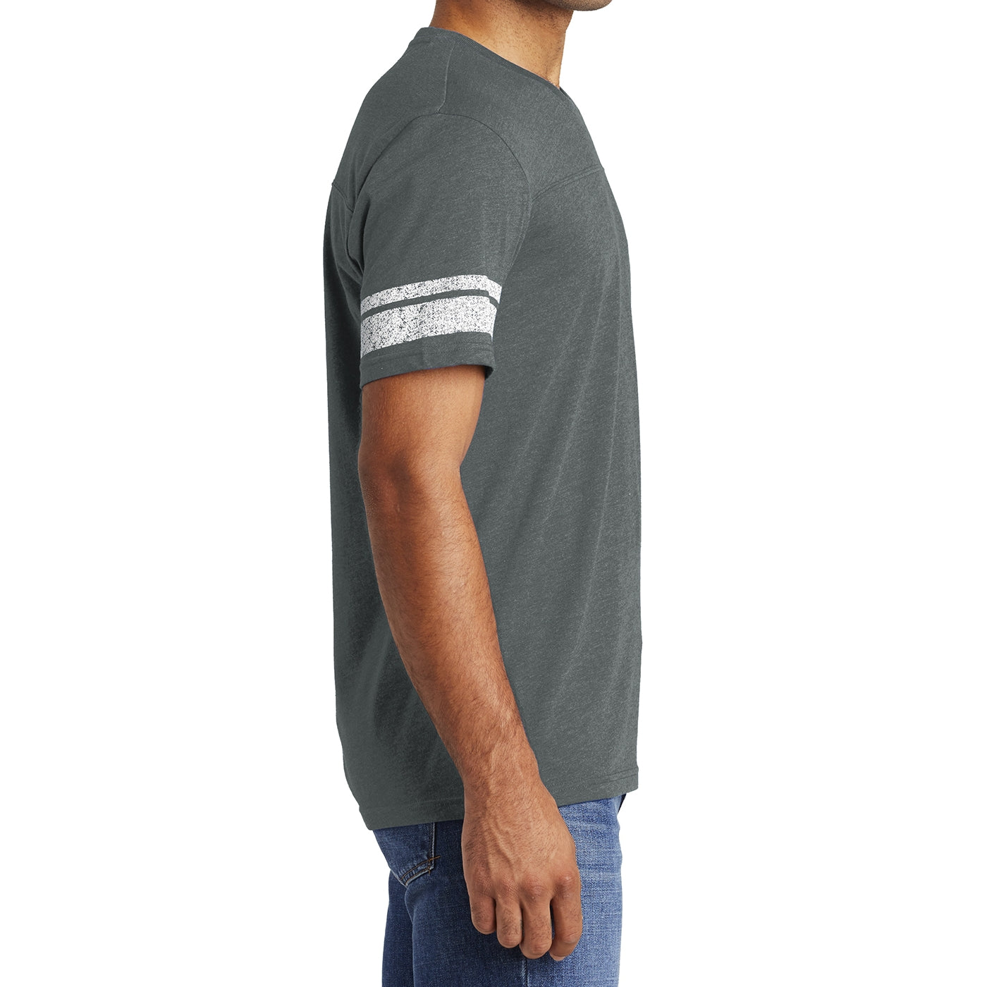 Men's Game Tee - Heathered Charcoal/ White