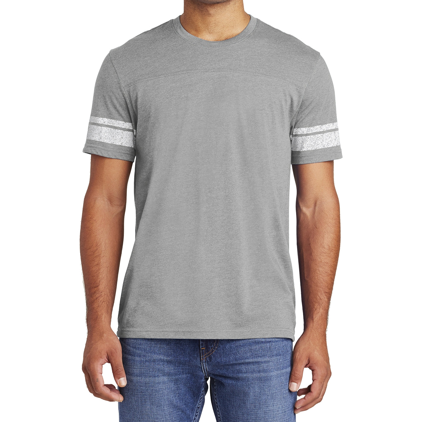 Men's Game Tee - Heathered Nickel/ White
