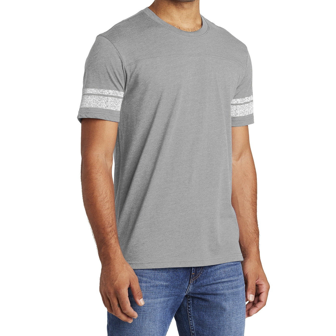 Men's Game Tee - Heathered Nickel/ White