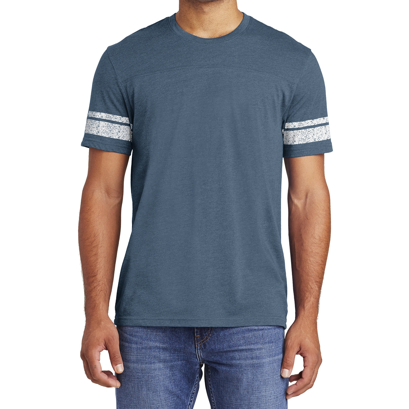 Men's Game Tee - Heathered True Navy/White