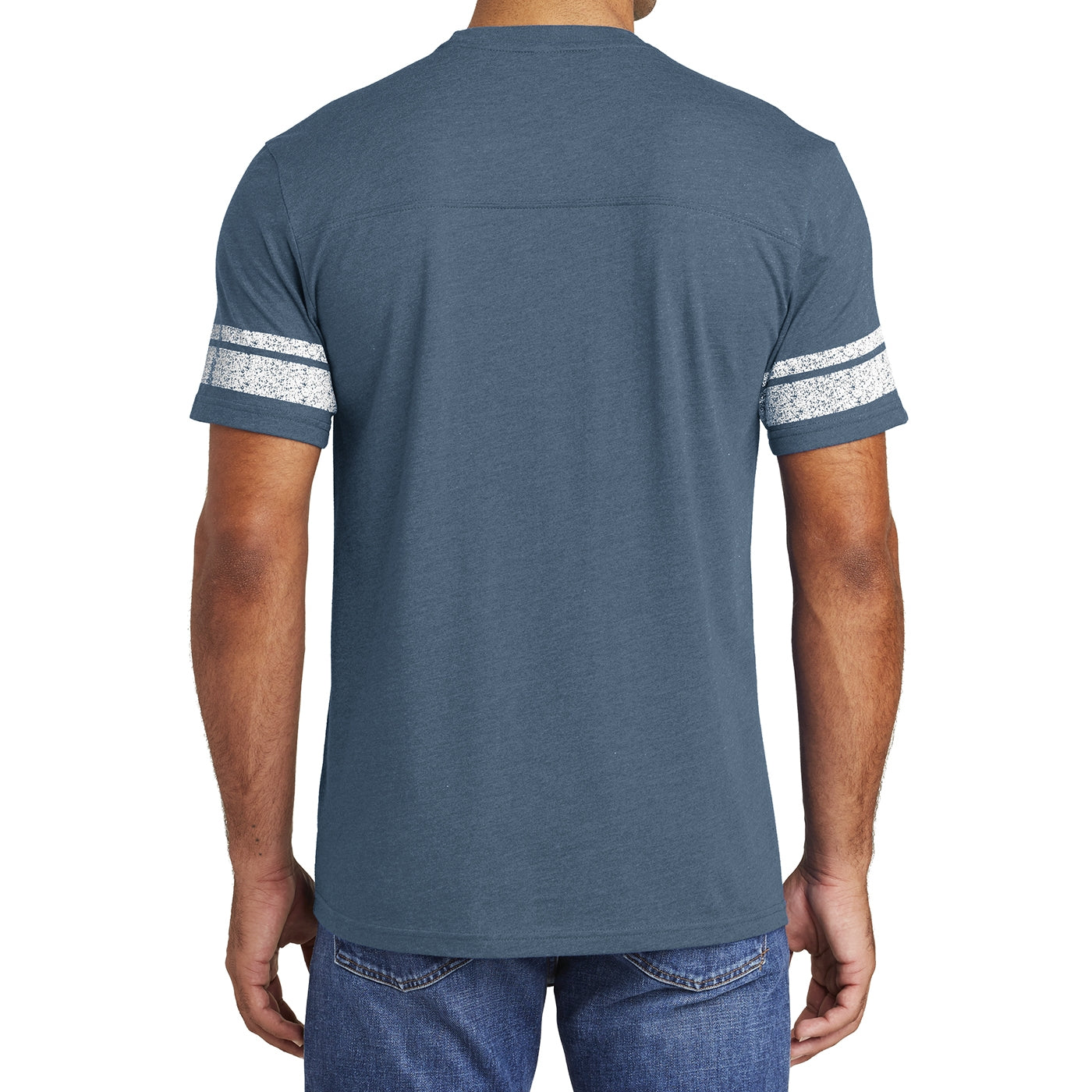 Men's Game Tee - Heathered True Navy/White