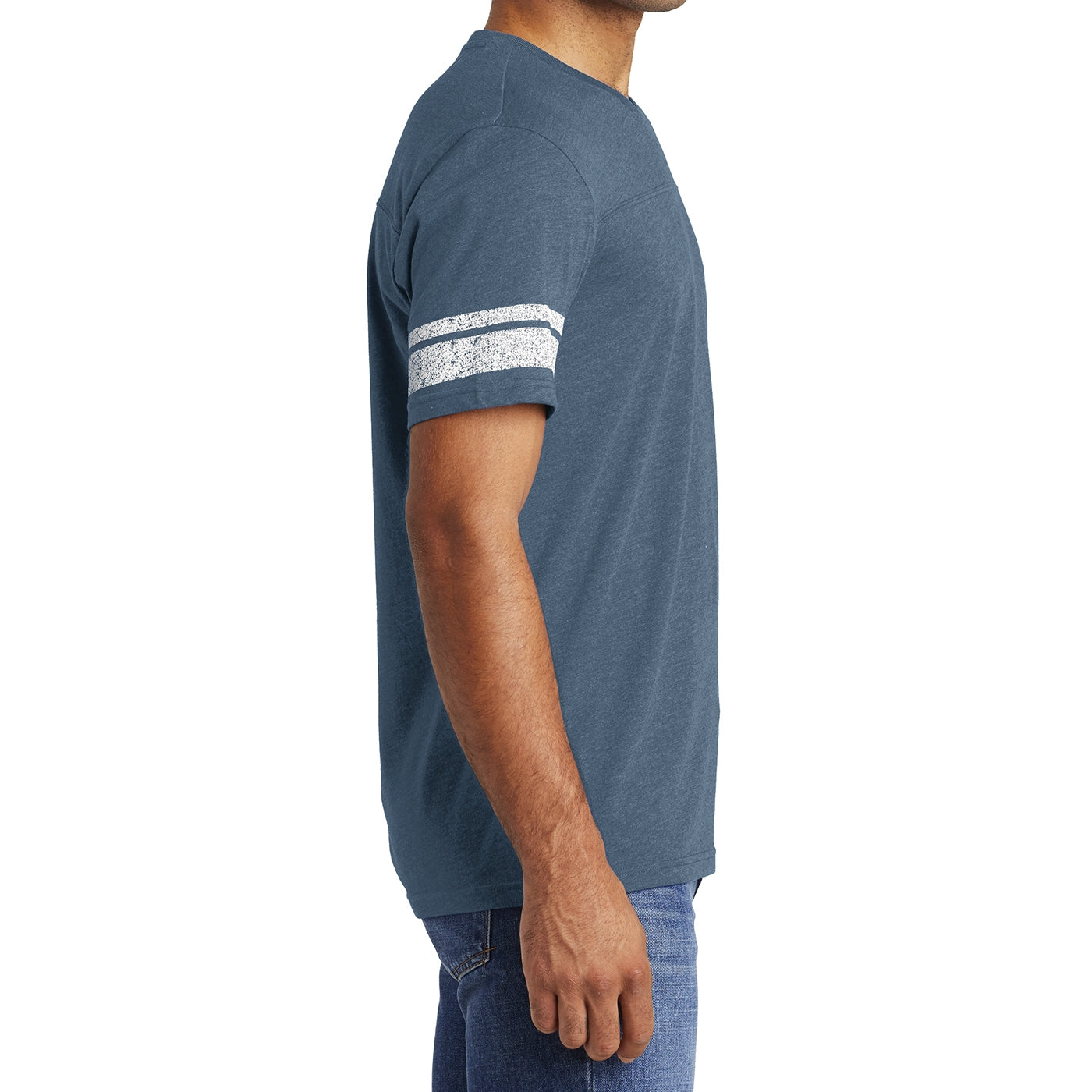 Men's Game Tee - Heathered True Navy/White