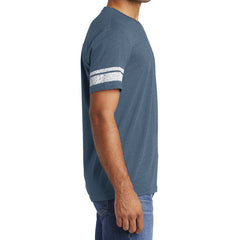 Men's Game Tee - Heathered True Navy/White