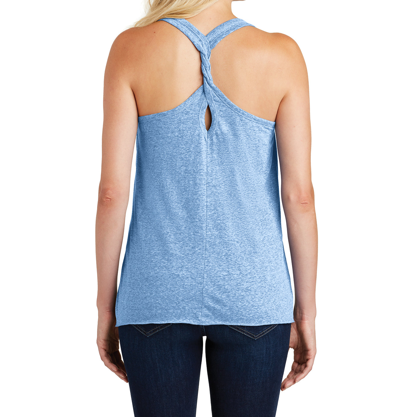 Ladies Cosmic Twist Back Tank Royal Astro - Back