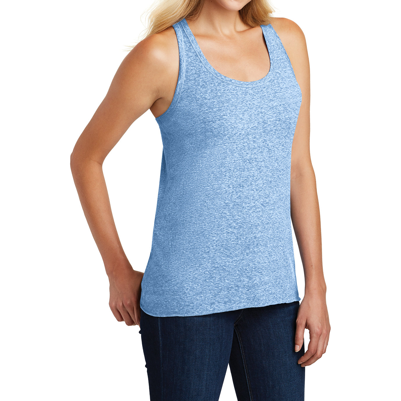 Ladies Cosmic Twist Back Tank Royal Astro - Side
