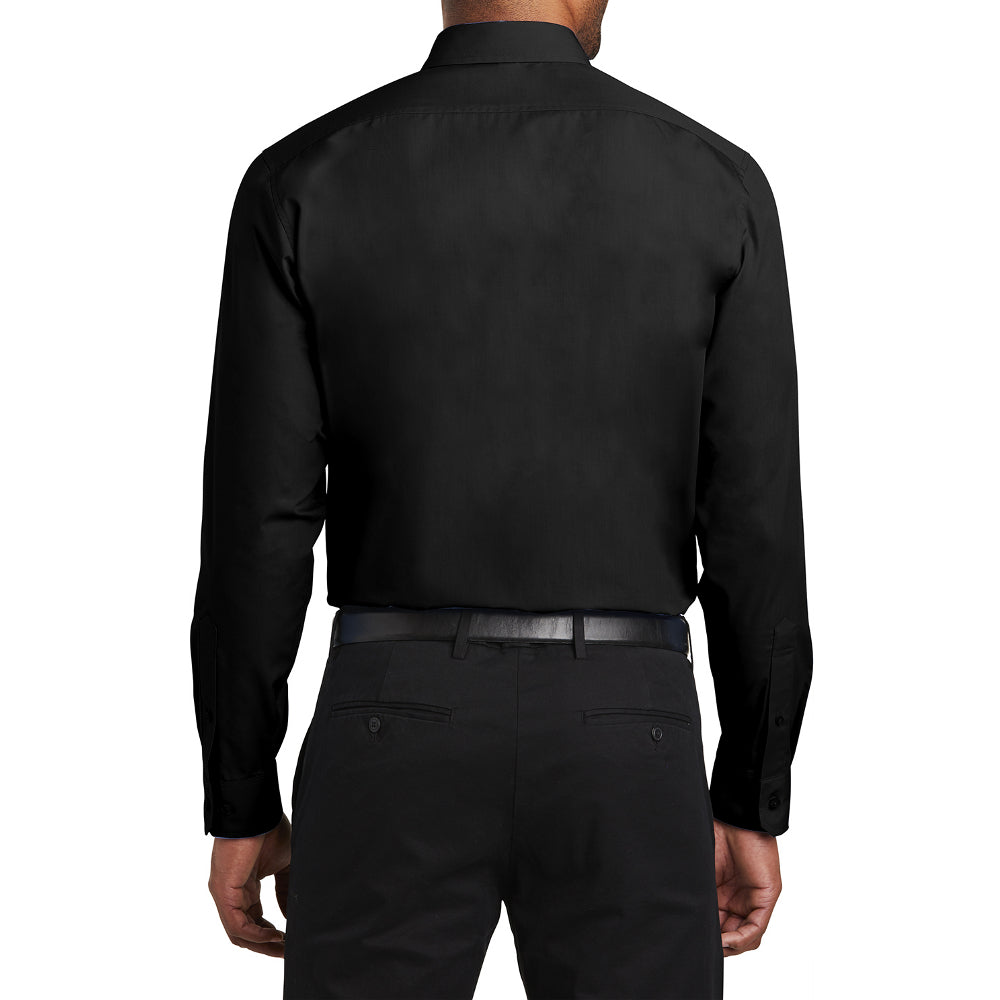 Men's Slim Fit Long Sleeve Carefree Poplin Shirt