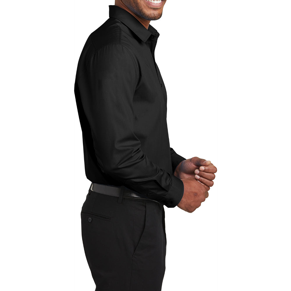 Men's Slim Fit Long Sleeve Carefree Poplin Shirt