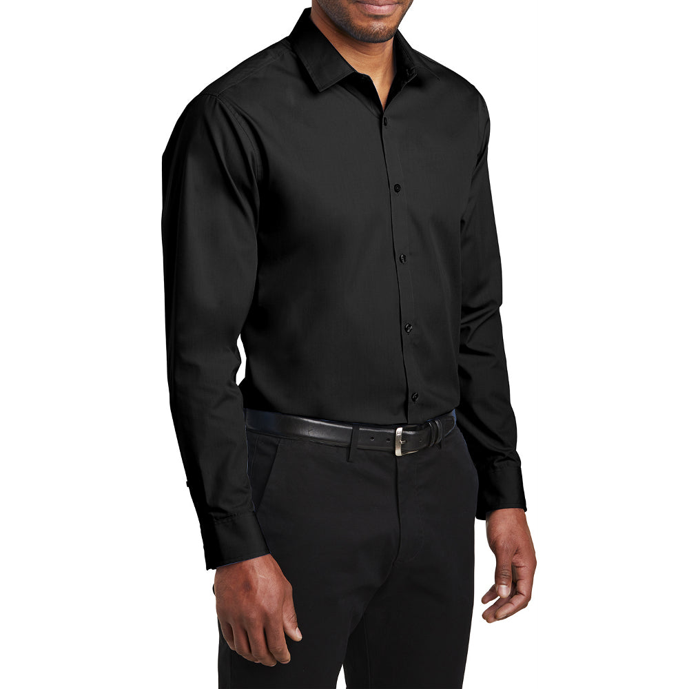 Men's Slim Fit Long Sleeve Carefree Poplin Shirt
