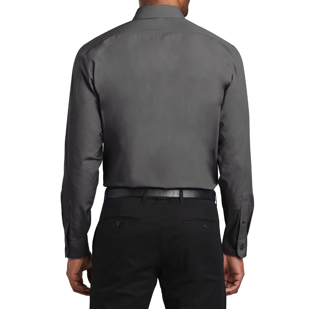 Men's Slim Fit Long Sleeve Carefree Poplin Shirt