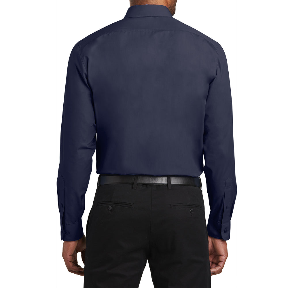 Men's Slim Fit Long Sleeve Carefree Poplin Shirt