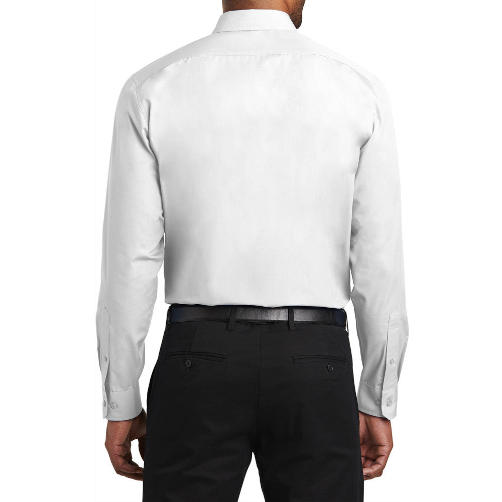 Men's Slim Fit Long Sleeve Carefree Poplin Shirt