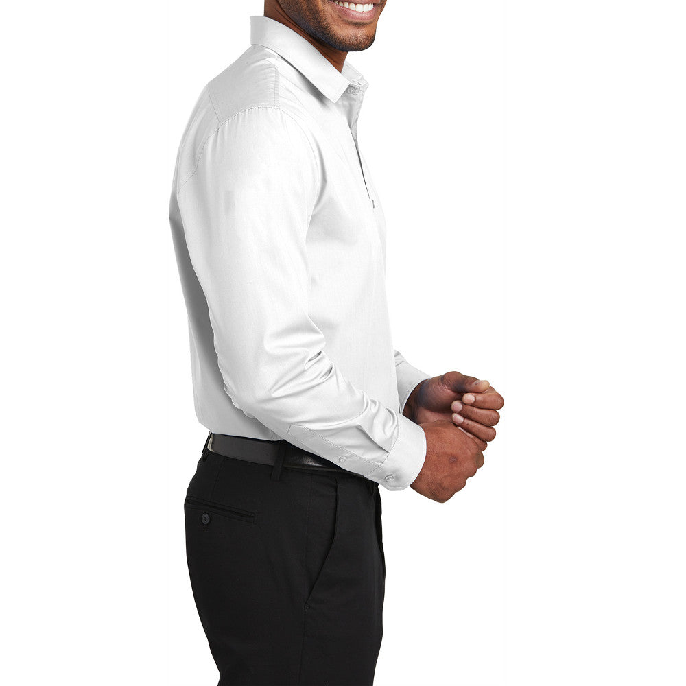 Men's Slim Fit Long Sleeve Carefree Poplin Shirt