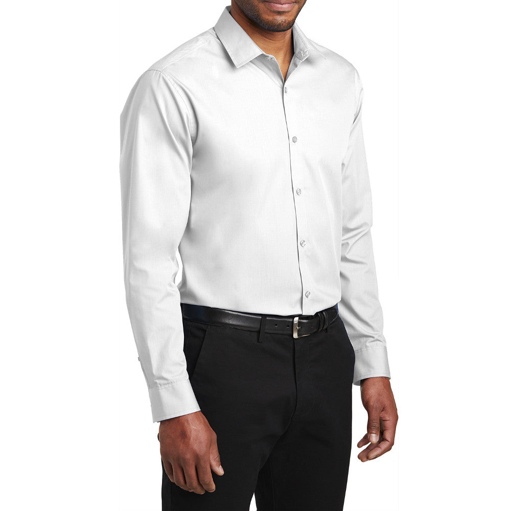 Men's Slim Fit Long Sleeve Carefree Poplin Shirt