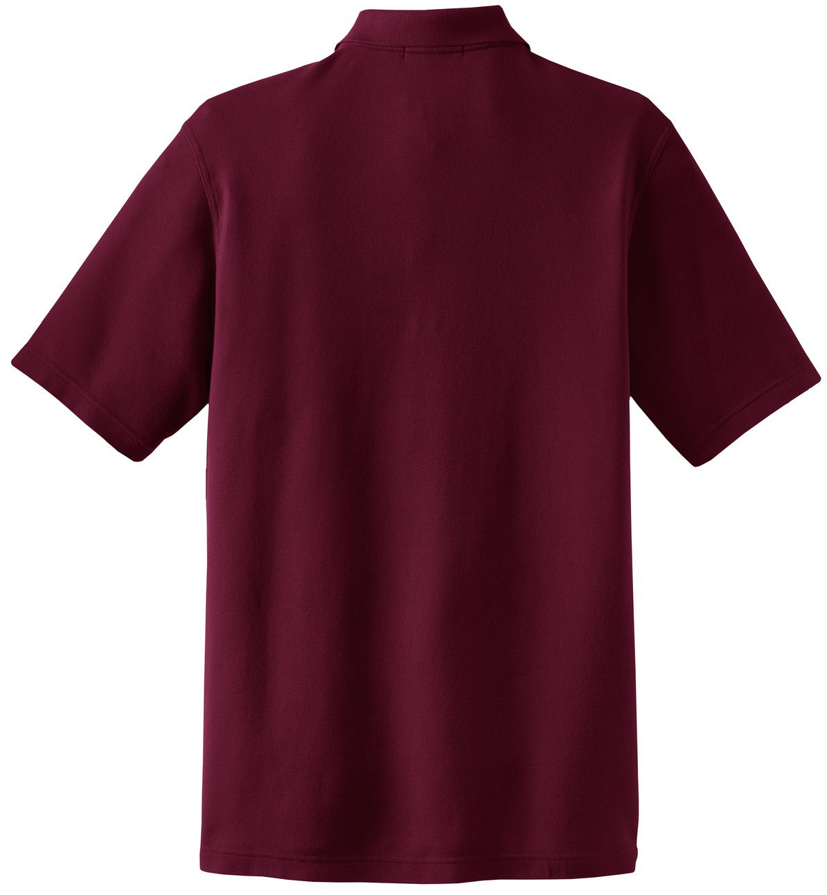Mafoose Men's EZCotton Pique Pocket Polo Shirt Maroon-Back
