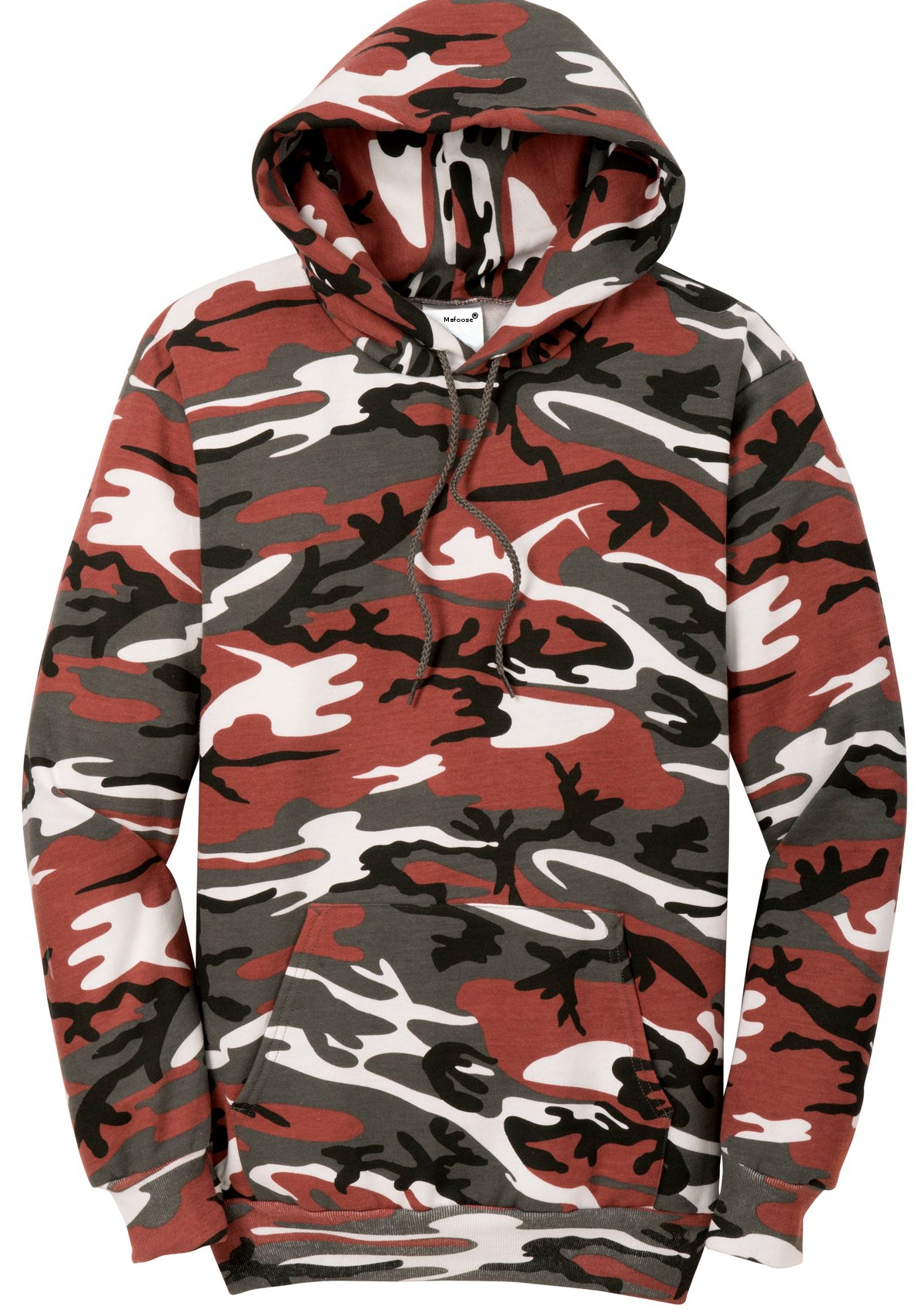 Mafoose Men's Core Fleece Classic Camo Pullover Hooded Sweatshirt Red Camo