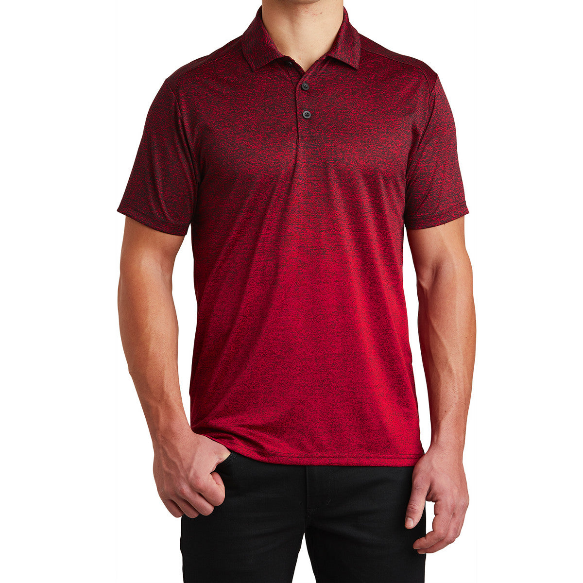 Men's Ombre Heather Polo