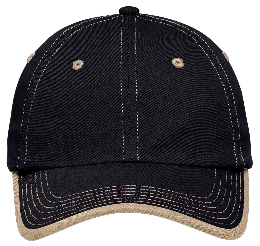 Men's Classic Look Vintage Washed Contrast Stitch Cap