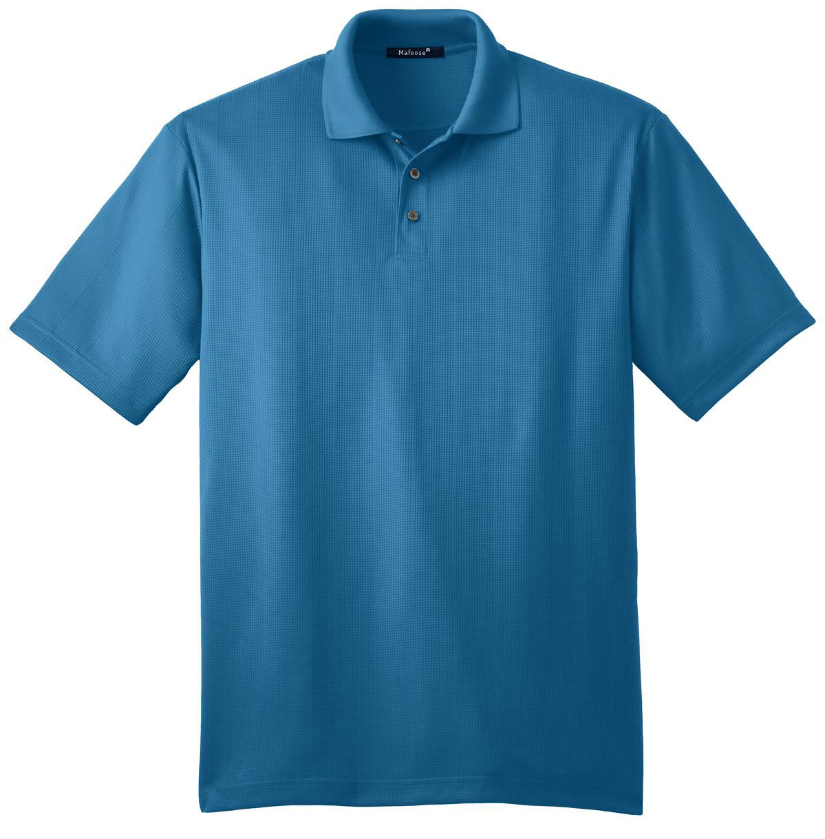 Mafoose Men's Performance Fine Jacquard Polo Ocean Blue-Front