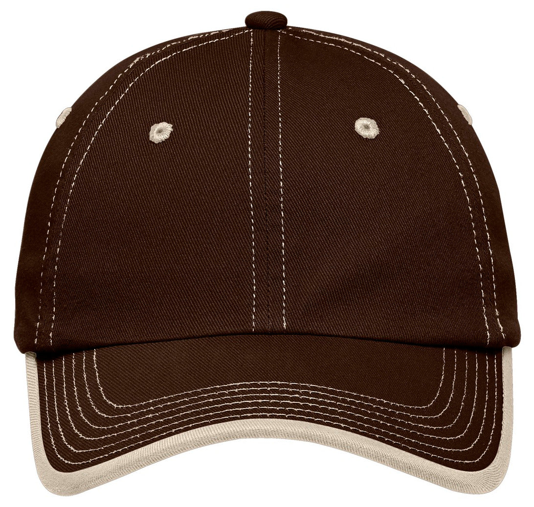 Men's Classic Look Vintage Washed Contrast Stitch Cap