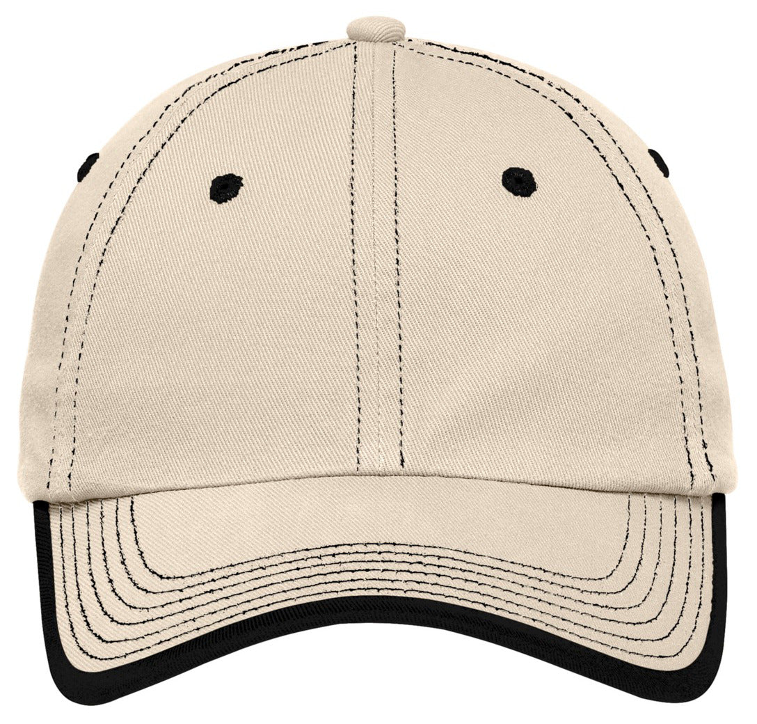 Men's Classic Look Vintage Washed Contrast Stitch Cap