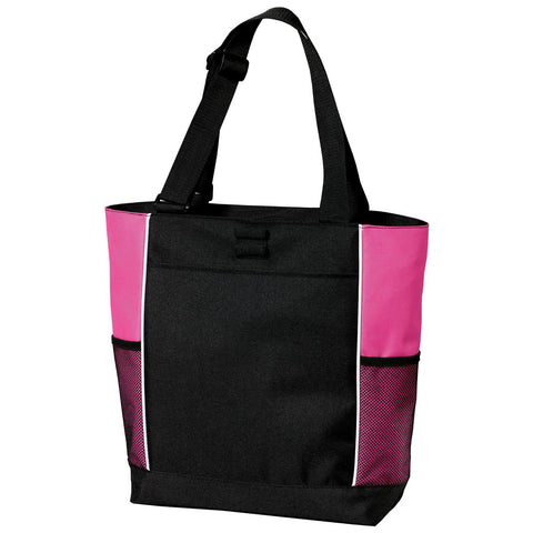 Mafoose Panel Tote Bag Black/ Tropical Pink