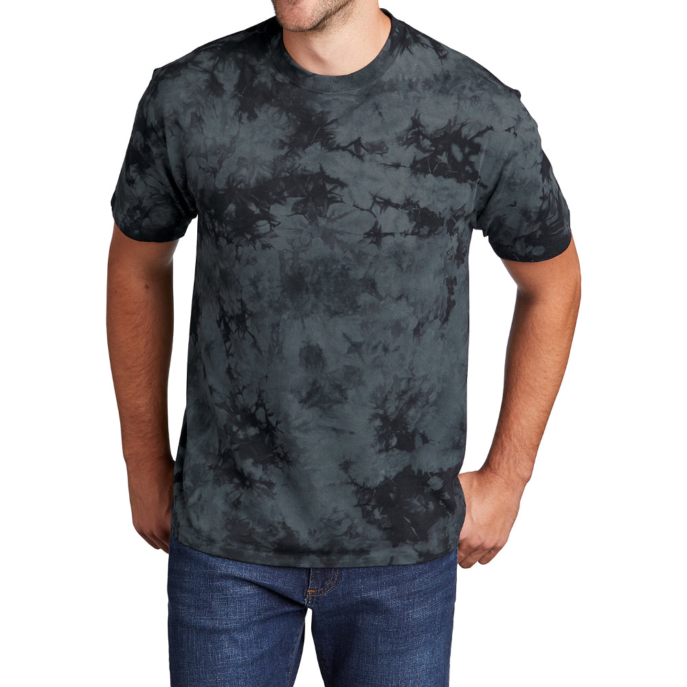 Men's Crystal Tie-Dye Tee Black