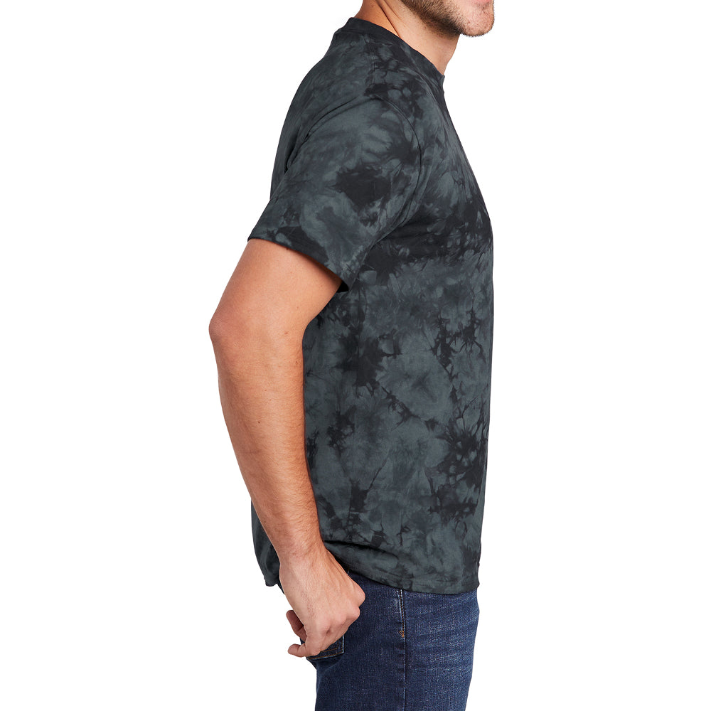Men's Crystal Tie-Dye Tee Black