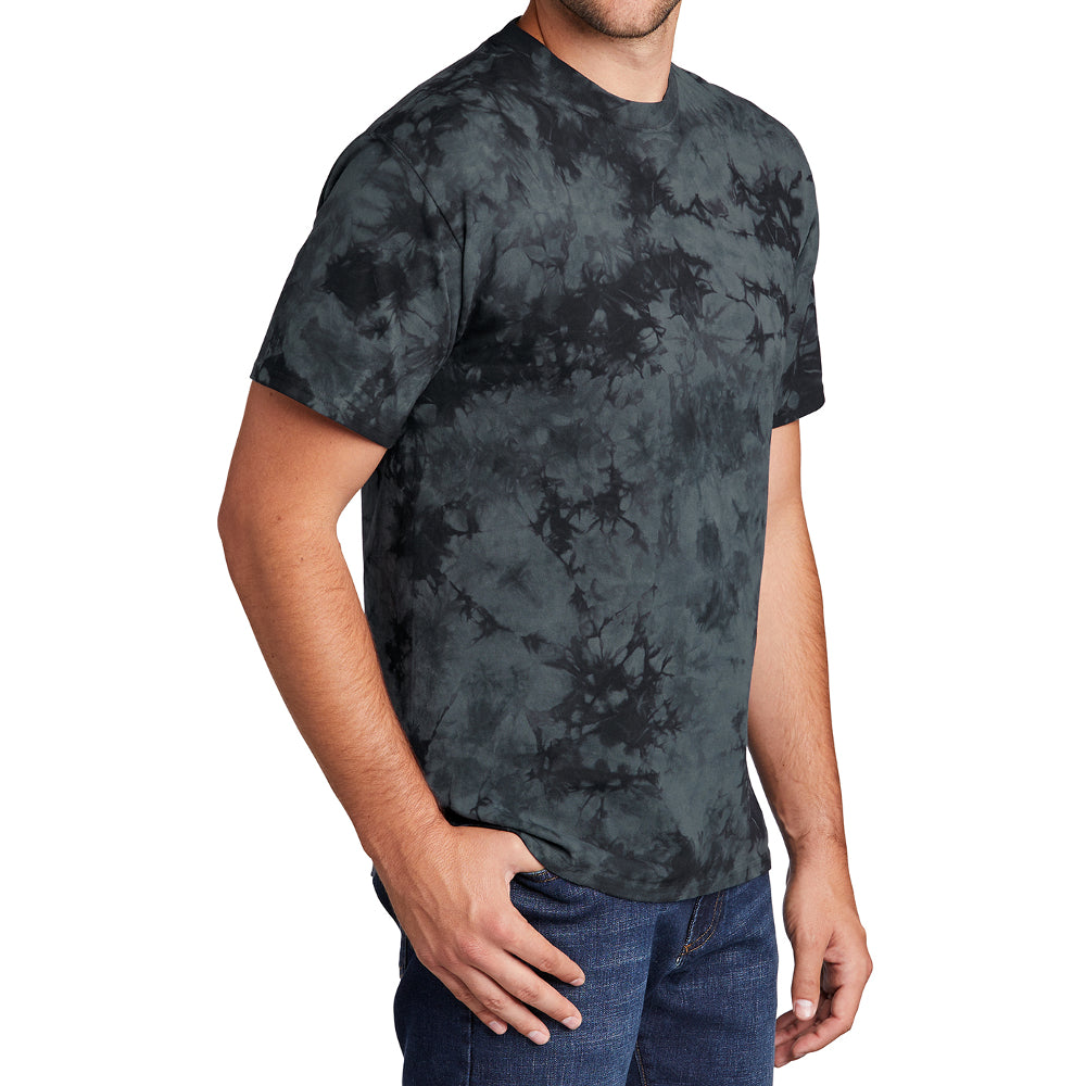 Men's Crystal Tie-Dye Tee Black