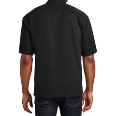 Mafoose Men's Retro Camp Shirt Black/Burgundy-Back