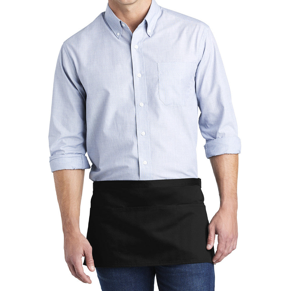Men's Versatile Three-Pocket Waitstaff Durable Apron