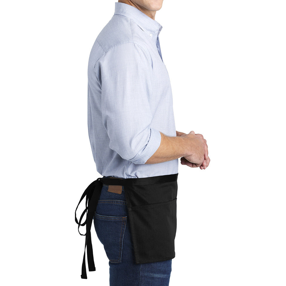 Men's Versatile Three-Pocket Waitstaff Durable Apron
