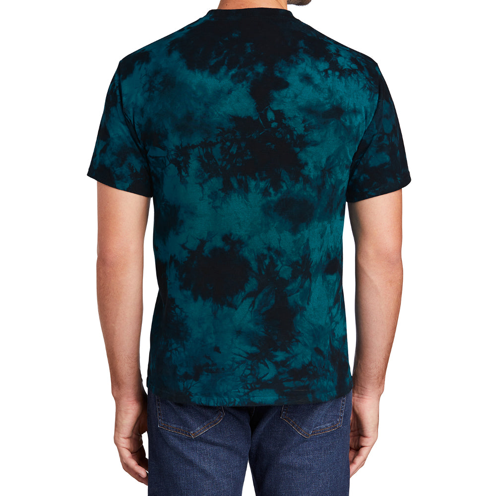 Men's Crystal Tie-Dye Tee Black Teal