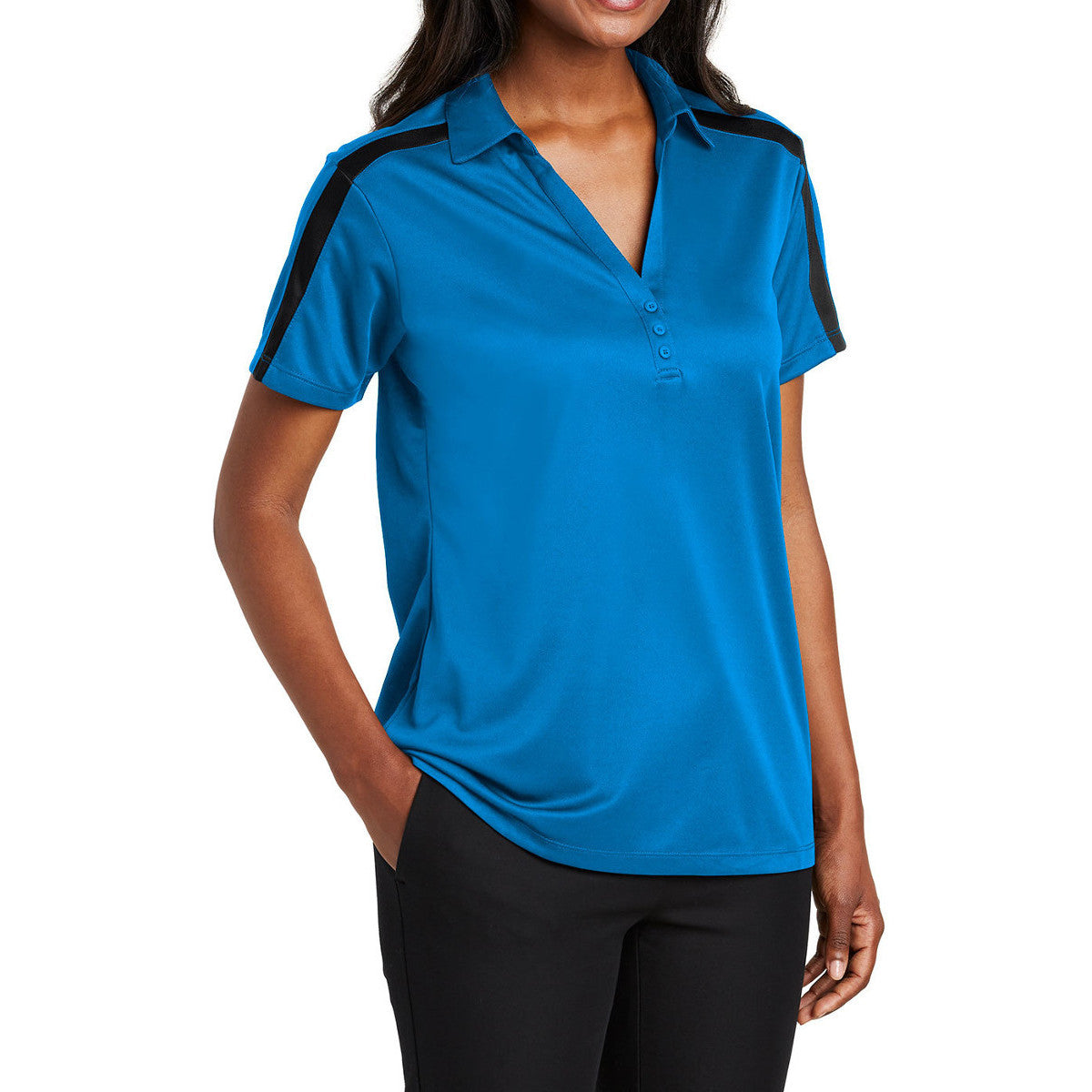 Women's Silk Touch Performance Colorblock Stripe Polo