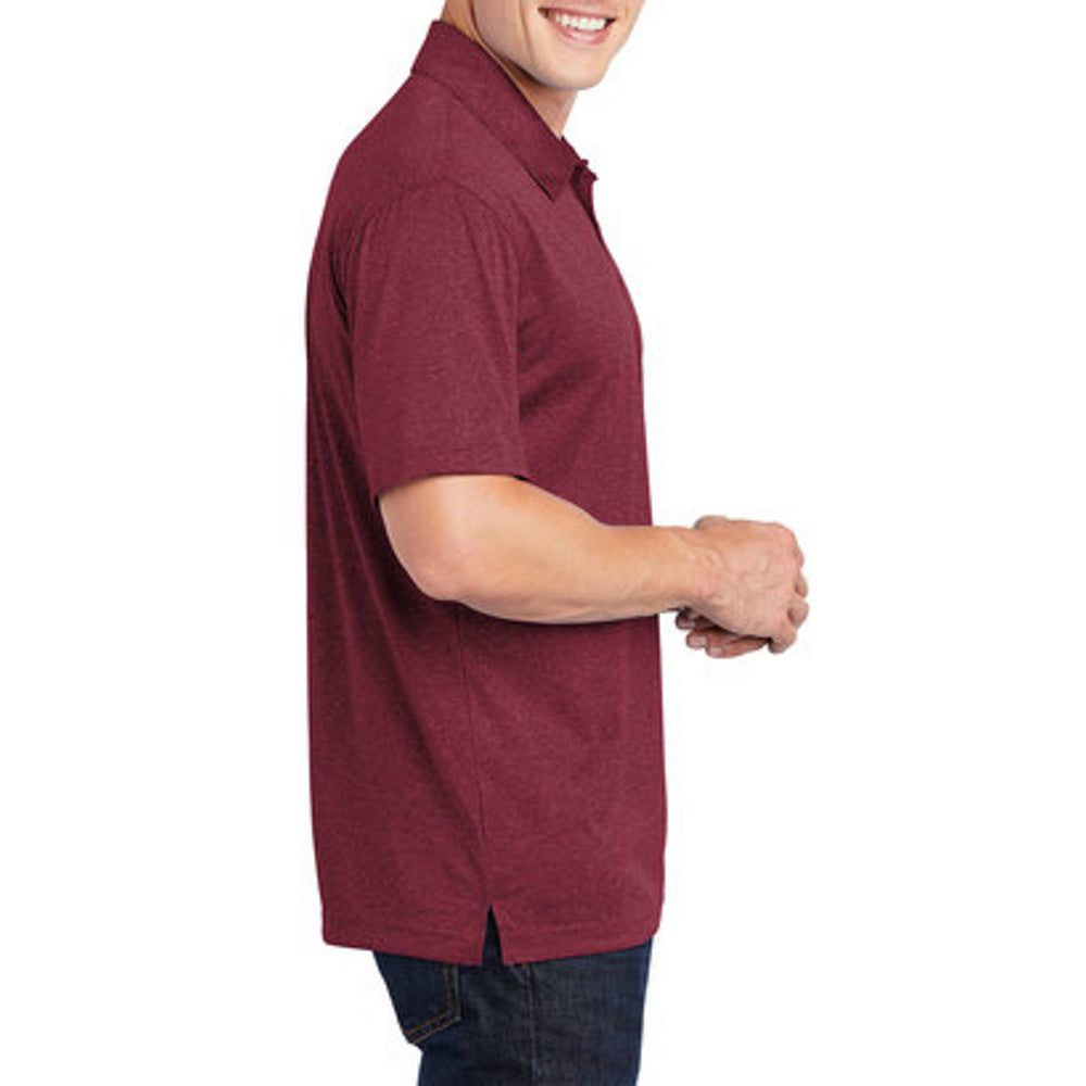 Men's Short Sleeve Moisture-Wicking Heather Contender Polo T-shirt