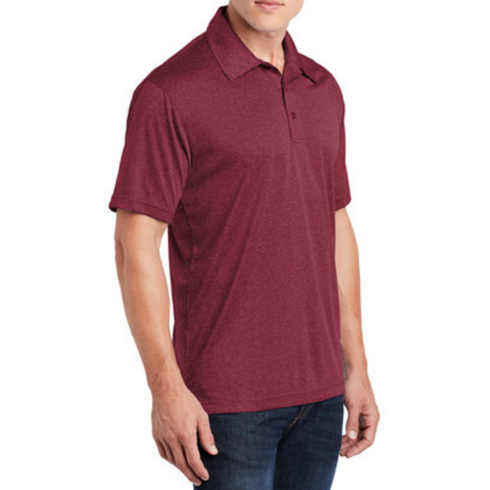 Men's Short Sleeve Moisture-Wicking Heather Contender Polo T-shirt
