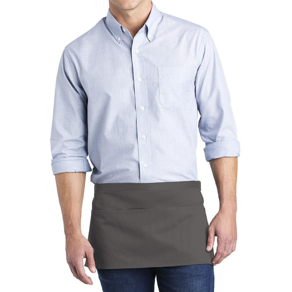 Men's Versatile Three-Pocket Waitstaff Durable Apron