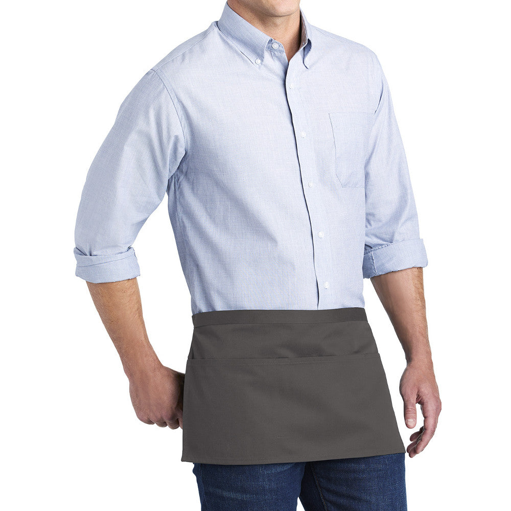 Men's Versatile Three-Pocket Waitstaff Durable Apron