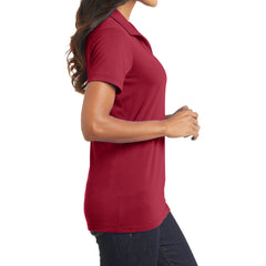 Women's Short Sleeve Cotton Touch Stretch Performance Y-neck Polo Shirt